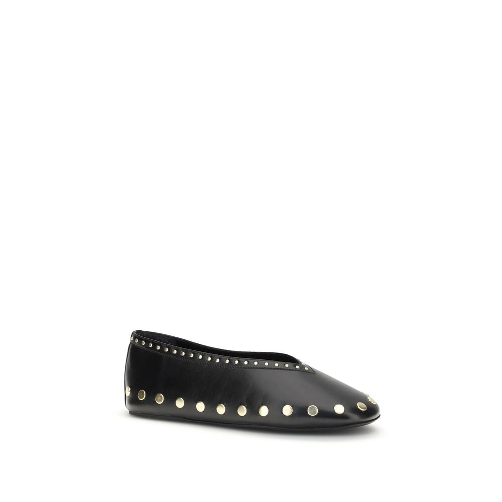 Ganni Black Ballet Flats