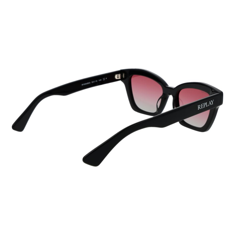 Replay Sonnenbrille aus schwarzem Acetat