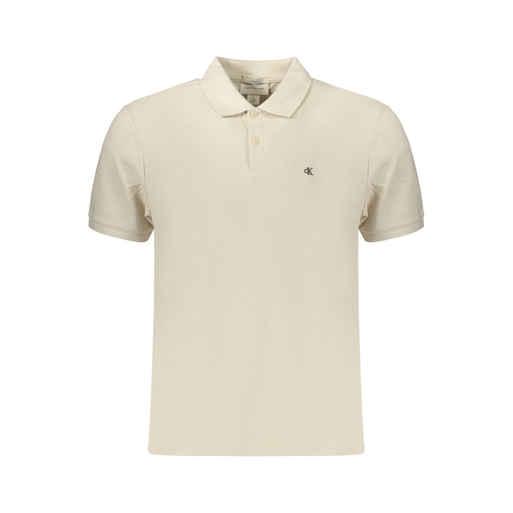 Polo Calvin Klein en coton beige pour homme
