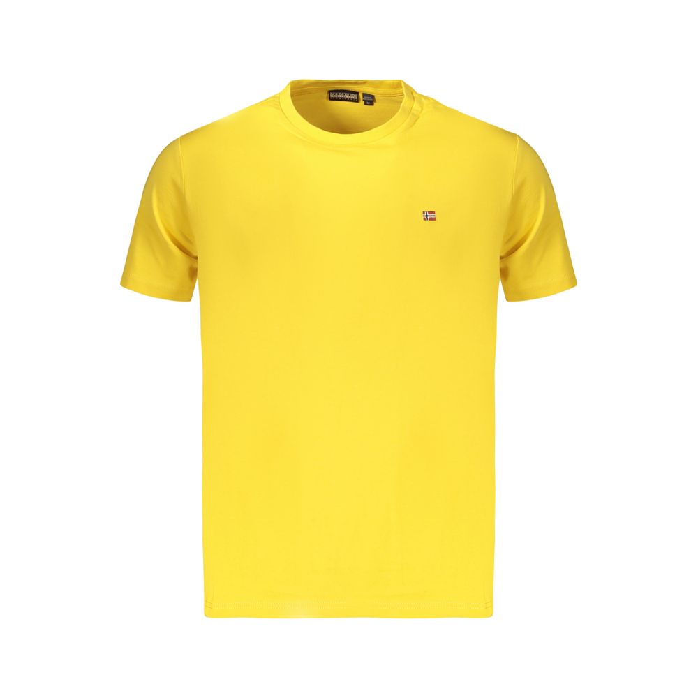 T-shirt en coton jaune Napapijri pour homme