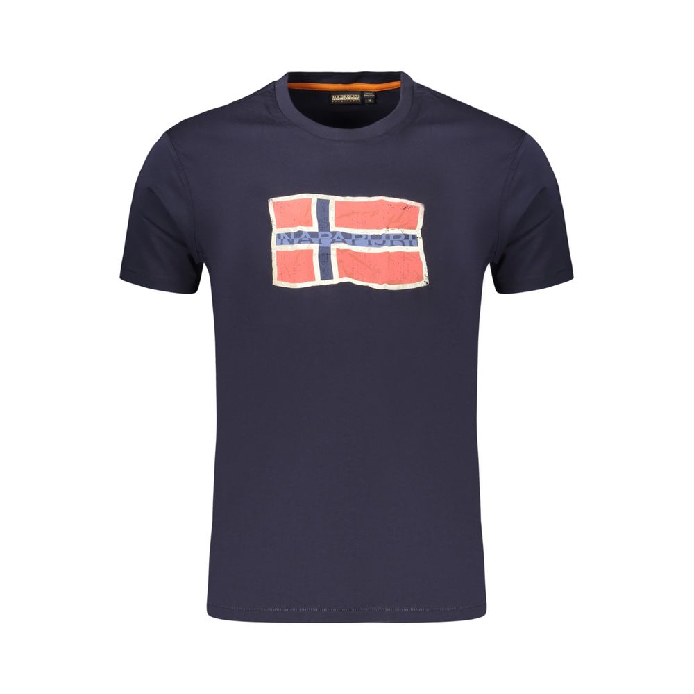 T-shirt en coton bleu Napapijri pour homme
