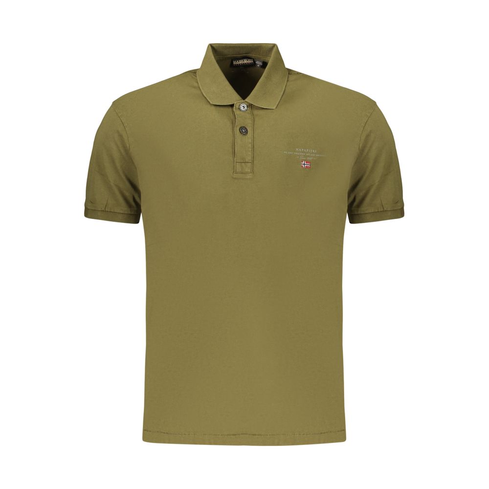 Polo Napapijri vert en coton pour homme