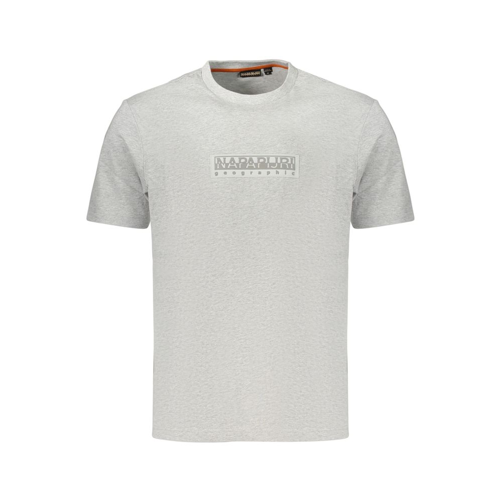 T-shirt gris en coton pour homme Napapijri