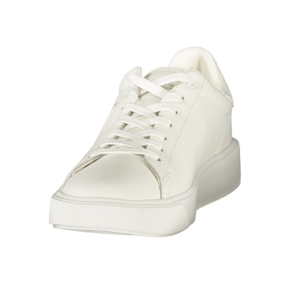 Baskets Blauer blanches en polyuréthane pour homme