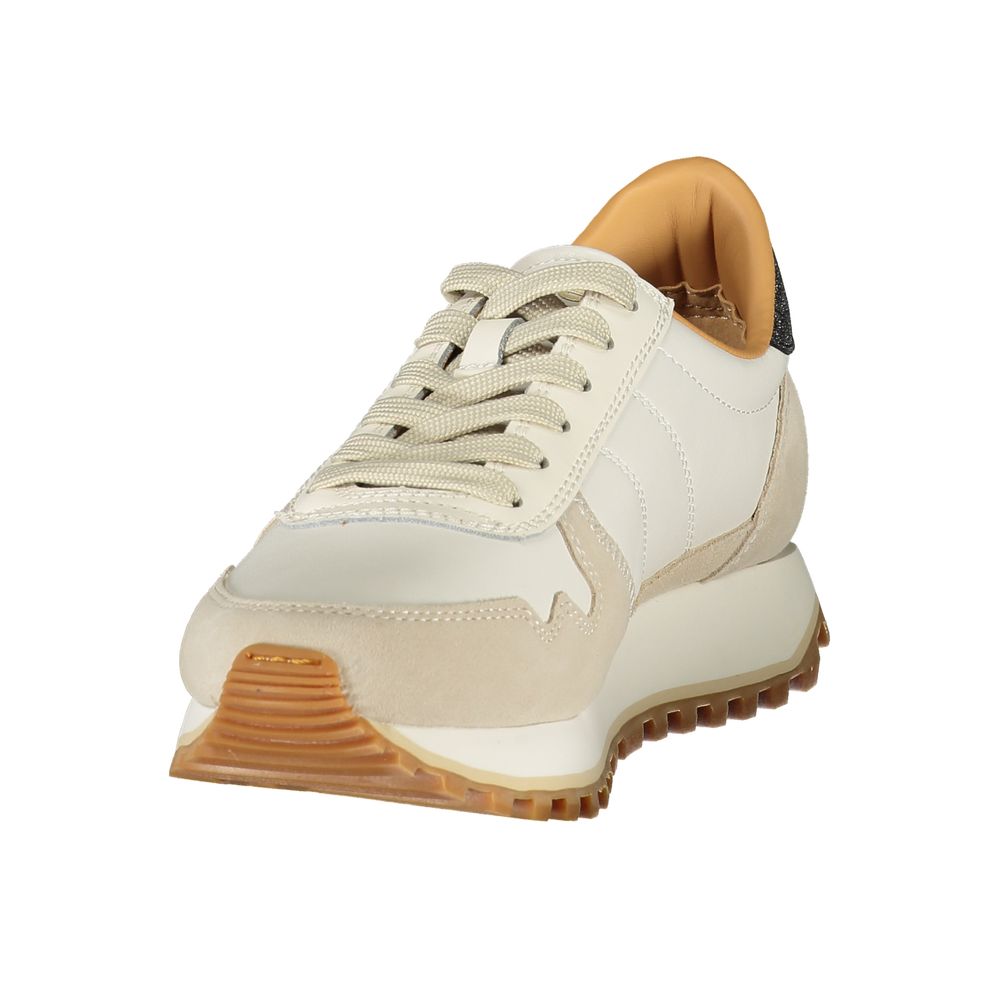 Blauer Bianco Polyurethan Damen-Sneaker Bereit zu Glänzen
