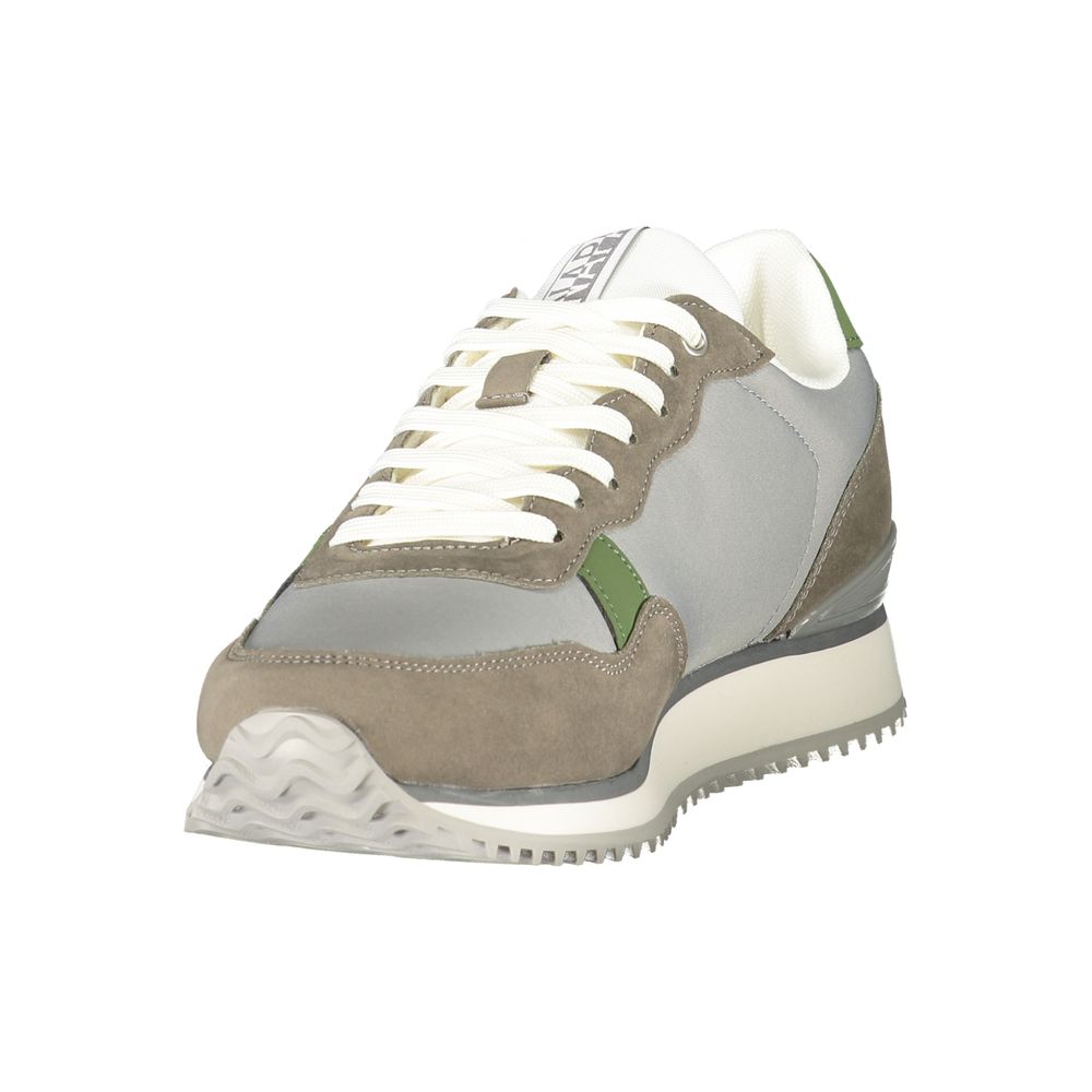 Baskets Napapijri grises en polyester pour homme