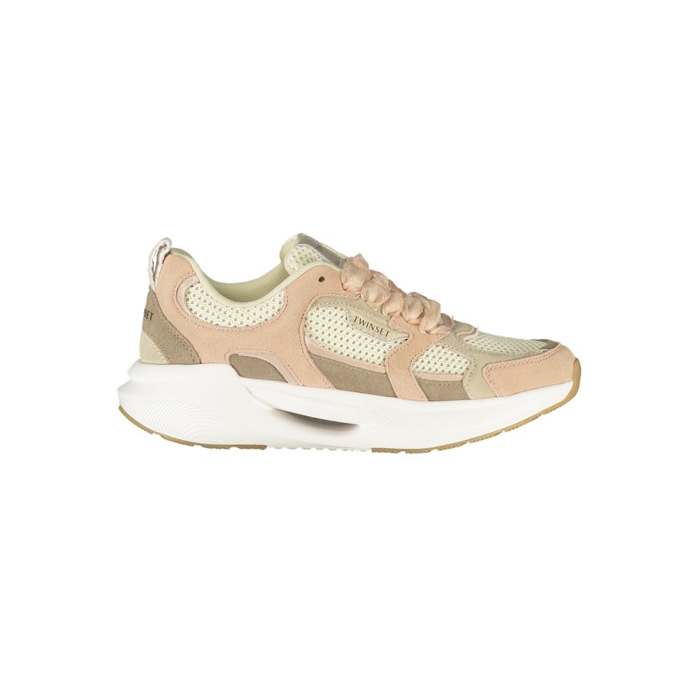 Baskets Twinset en tissu rose pour femme