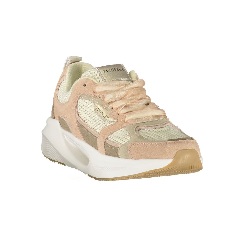 Baskets Twinset en tissu rose pour femme