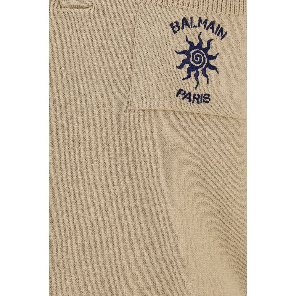 Balmain beiges Polohemd aus Baumwolle