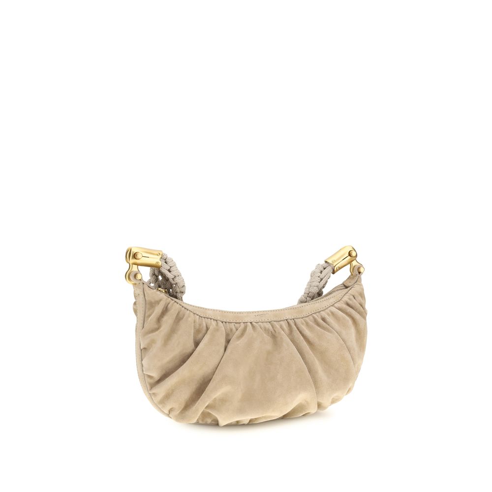 Balmain Beige Fabric Shoulder Bag
