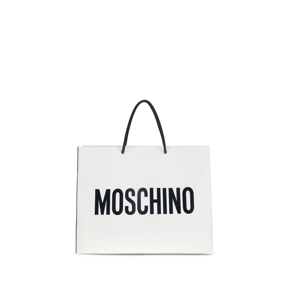 Moschino Sac à main en cuir de veau blanc Bos Taurus