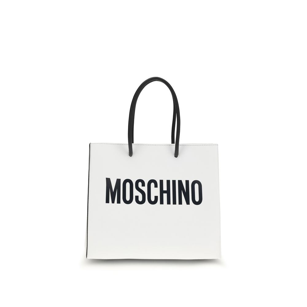 Moschino Sac à main en cuir de veau blanc Bos Taurus