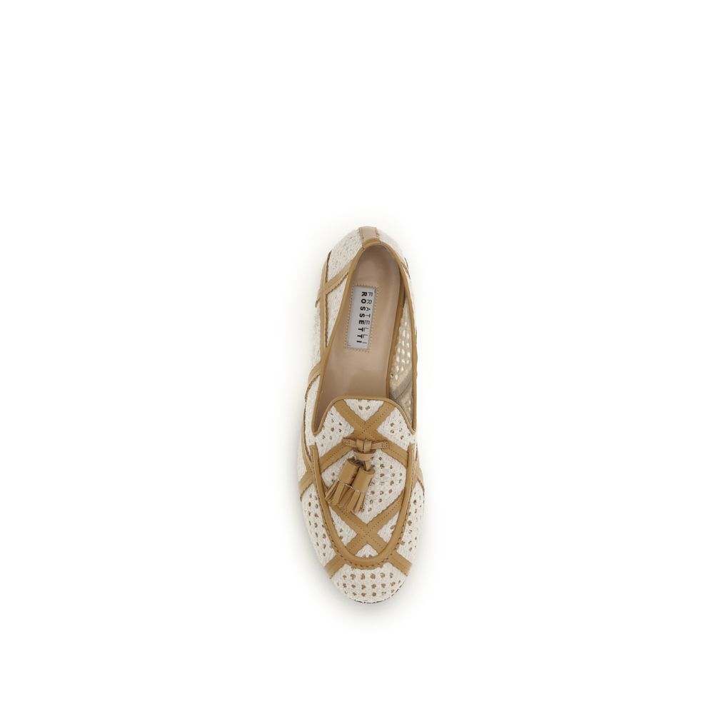 Fratelli Rossetti Beige Leinen-Slipper