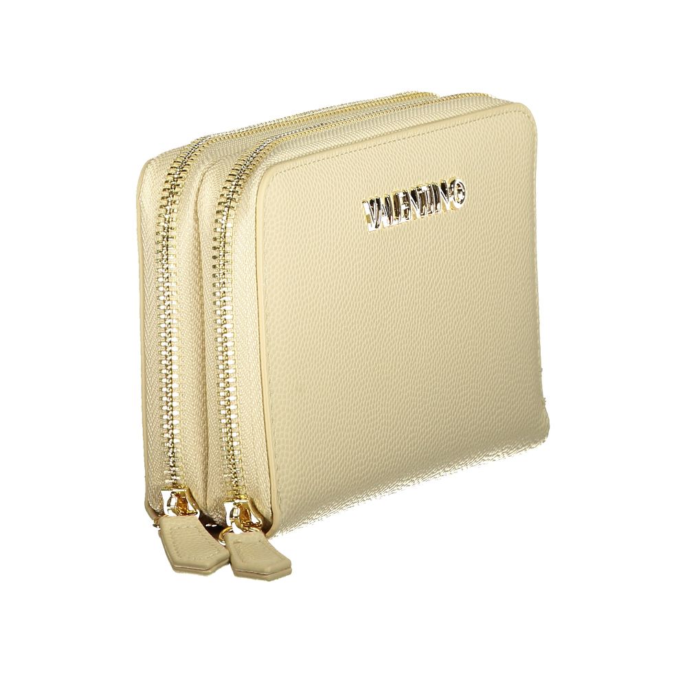 Valentino Beige Polyurethan Damen-Geldbörse