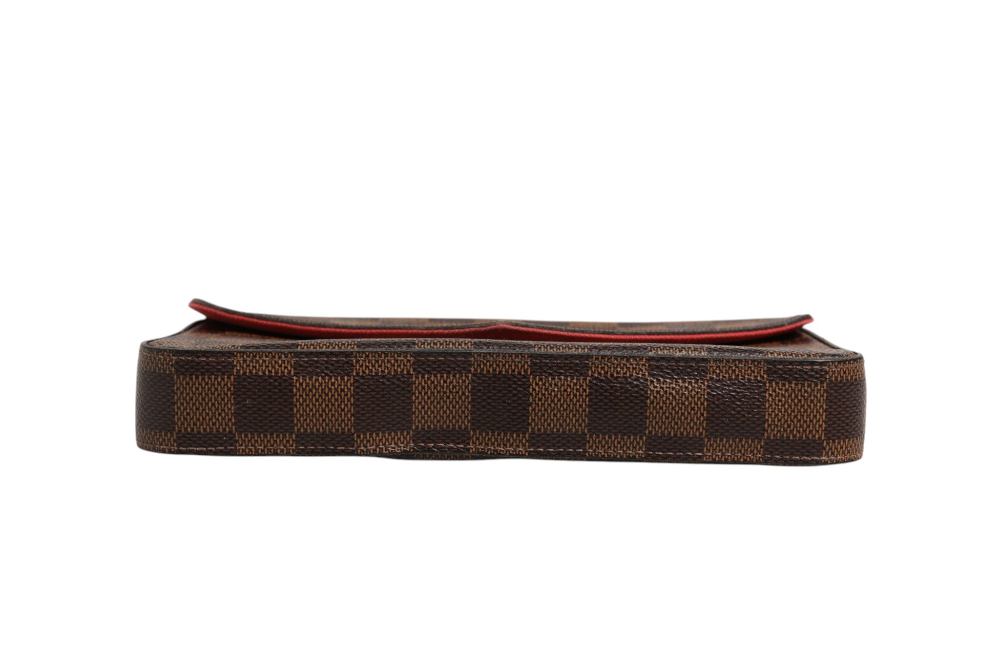 Portefeuille à chaîne Louis Vuitton Damier Ebene Pochette Felice