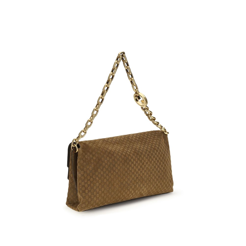 Gucci Handtasche aus braunem Wildleder
