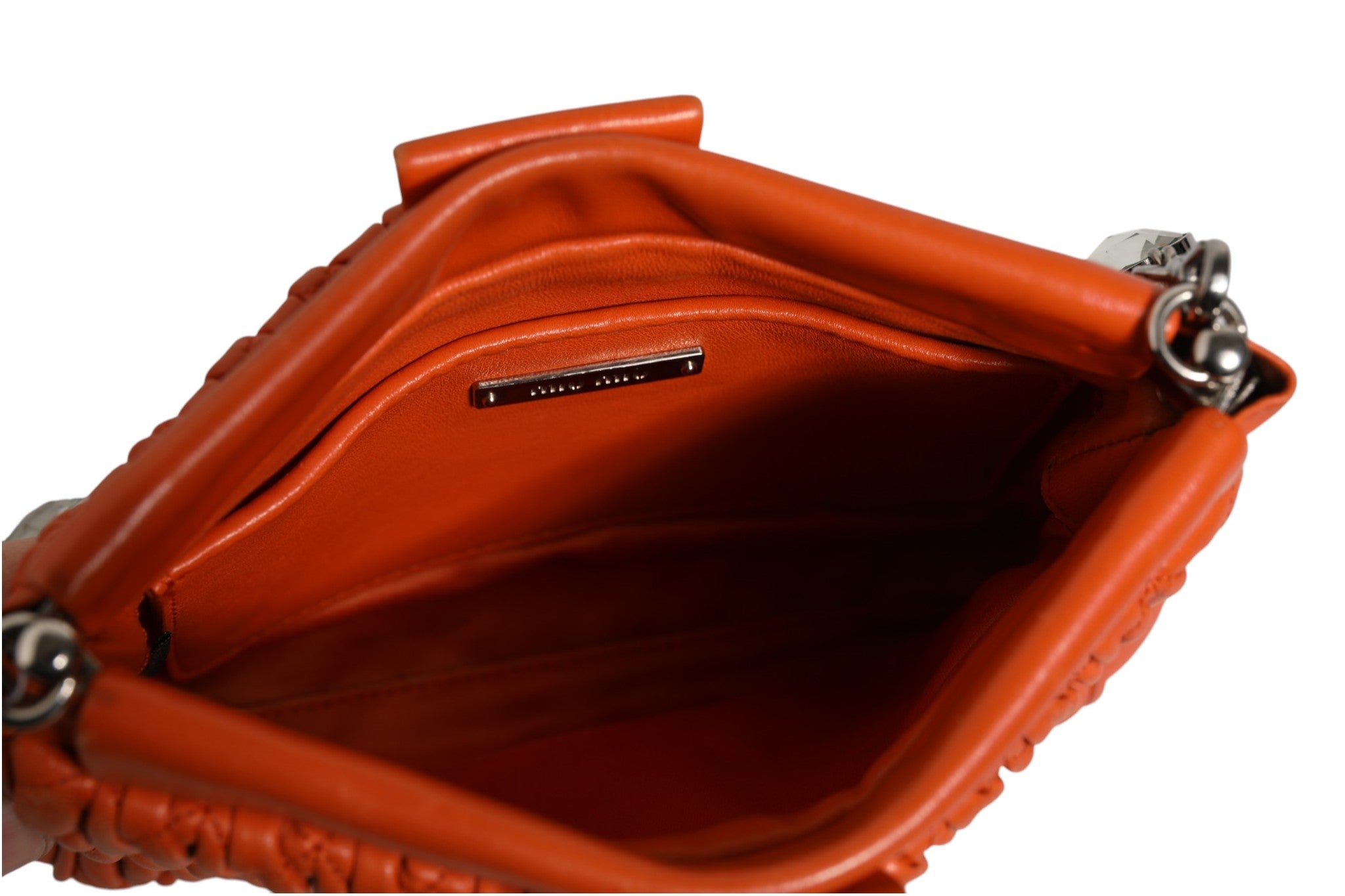 Sac bandoulière Miu Miu en cristal orange