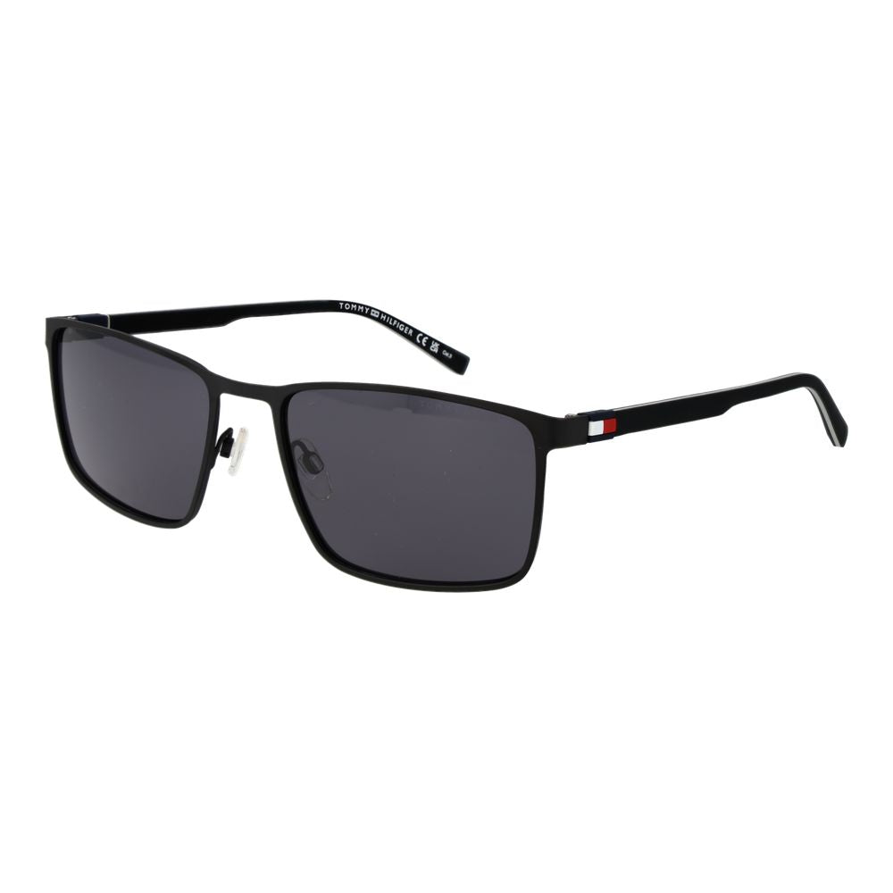 Tommy Hilfiger Schwarze Metall-Sonnenbrille
