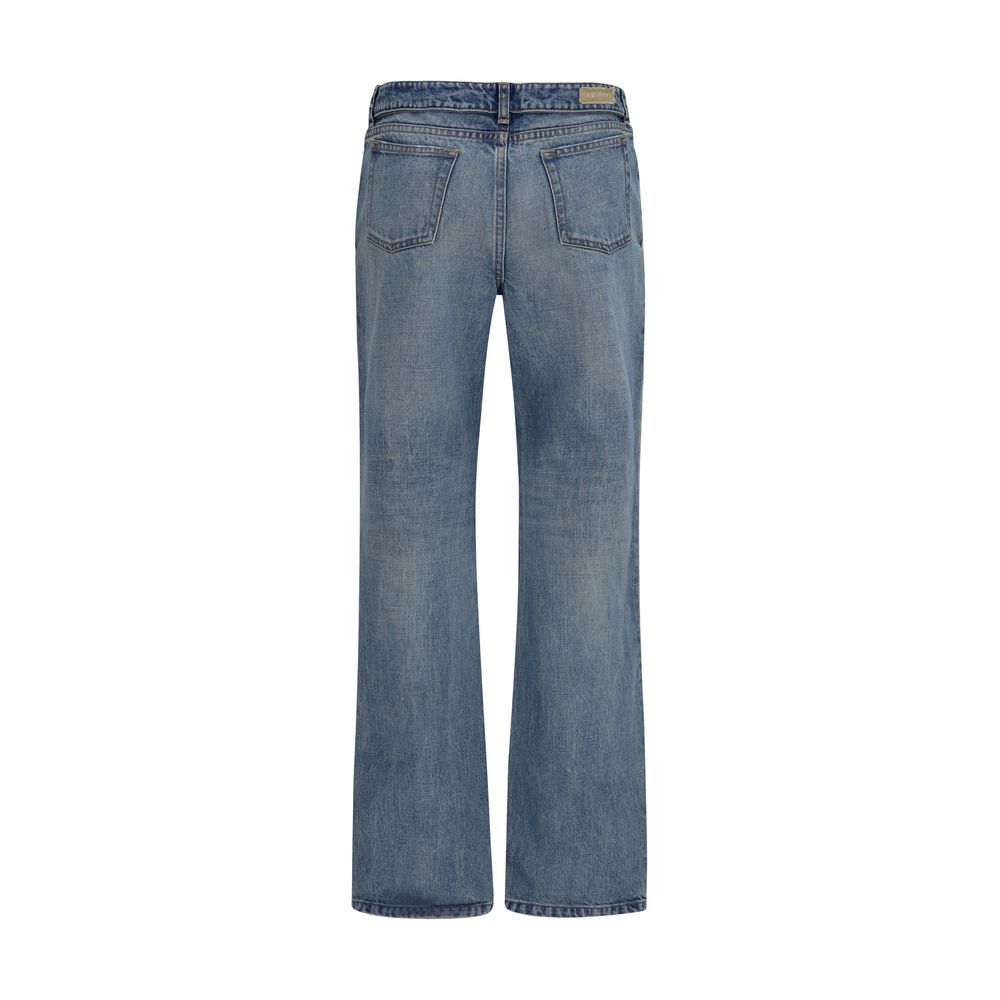 Jeans droits en coton bleu Alexander McQueen