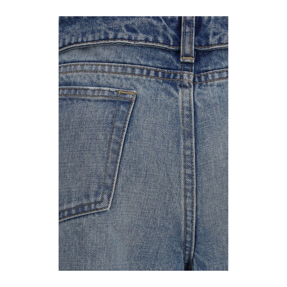 Alexander McQueen Blaue Baumwoll-Jeans mit geradem Bein