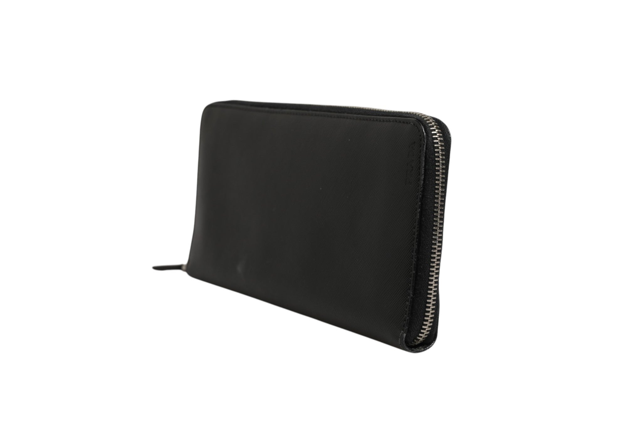 Prada Baltico Saffiano Leder Reißverschluss-Reisebrieftasche