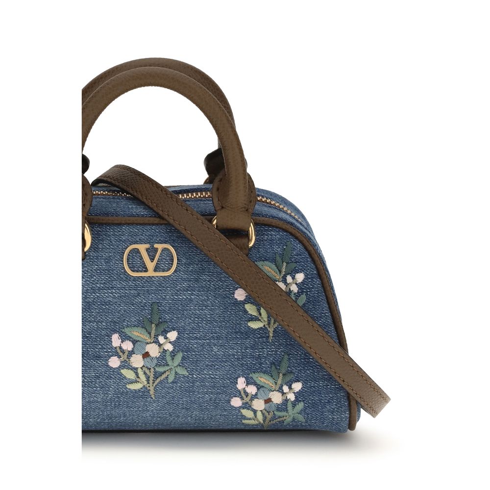 Valentino Garavani Handtasche aus blauer Baumwolle