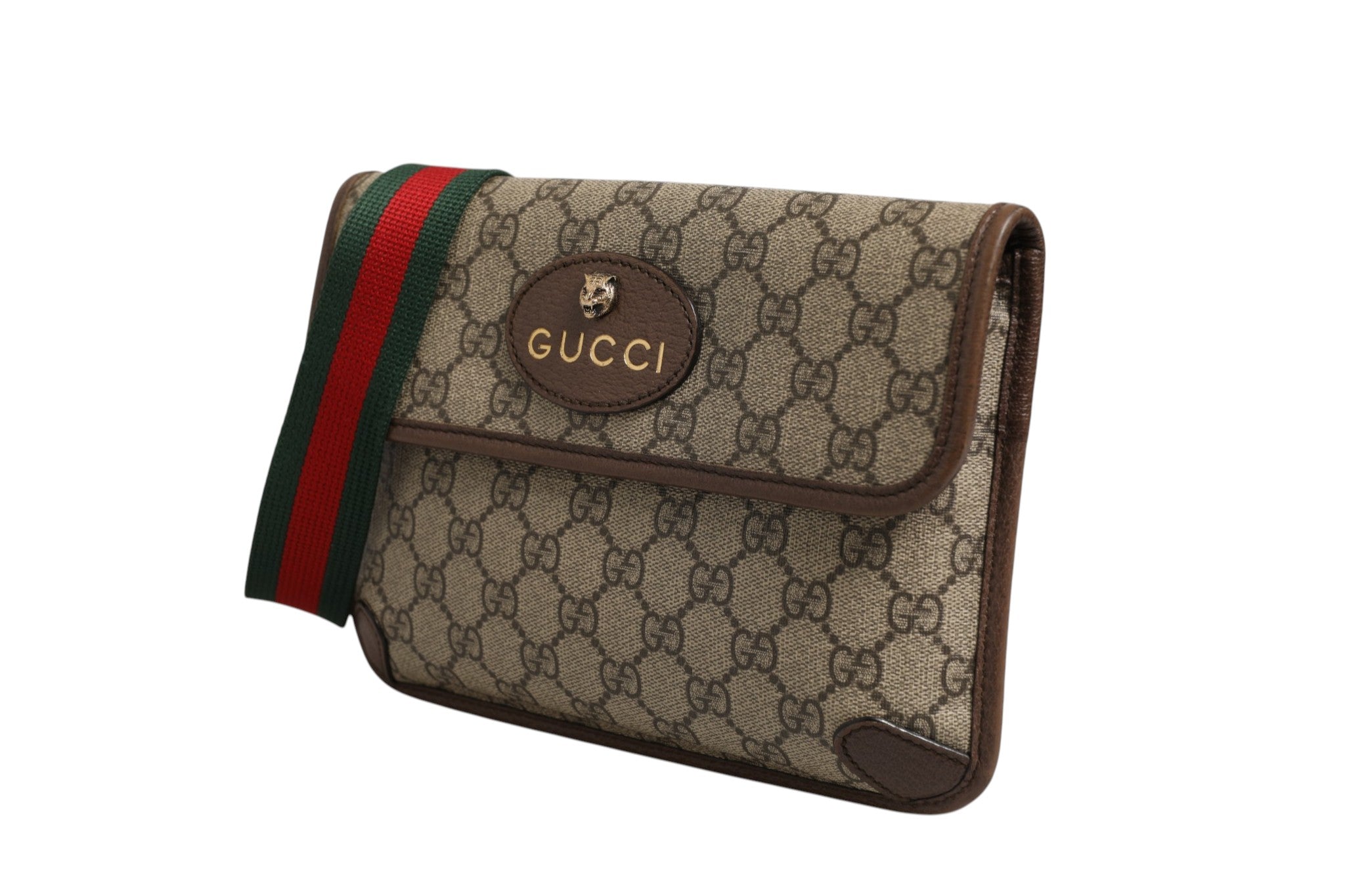 Sac Banane Gucci Suprême Monogram Neo Vintage Web Marron