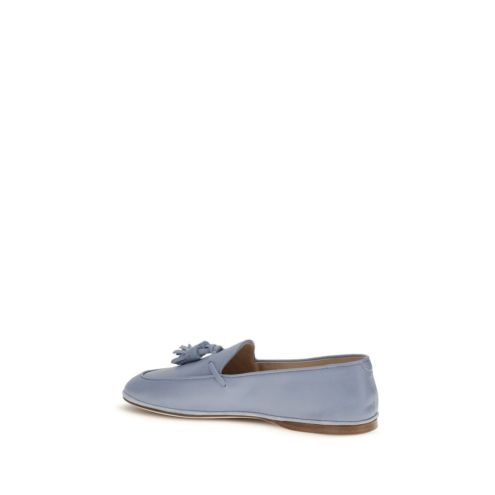 Fratelli Rossetti Slipper aus blauem Kalbsleder (Bos Taurus)