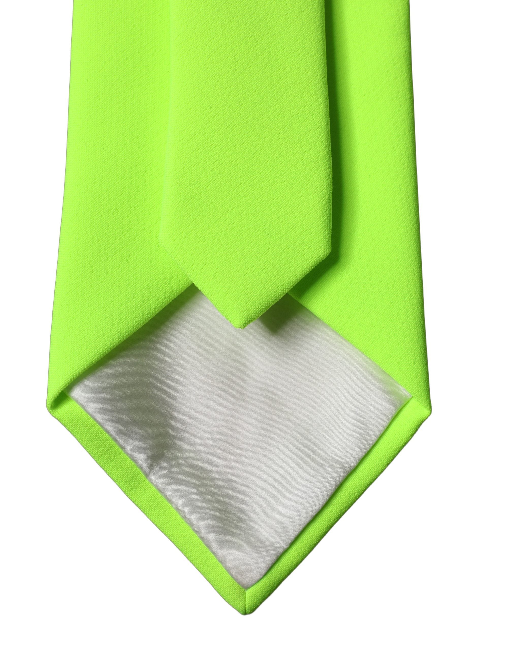 Dolce & Gabbana Cravate à Nouer Ajustable Femme en Polyester Vert Fluo