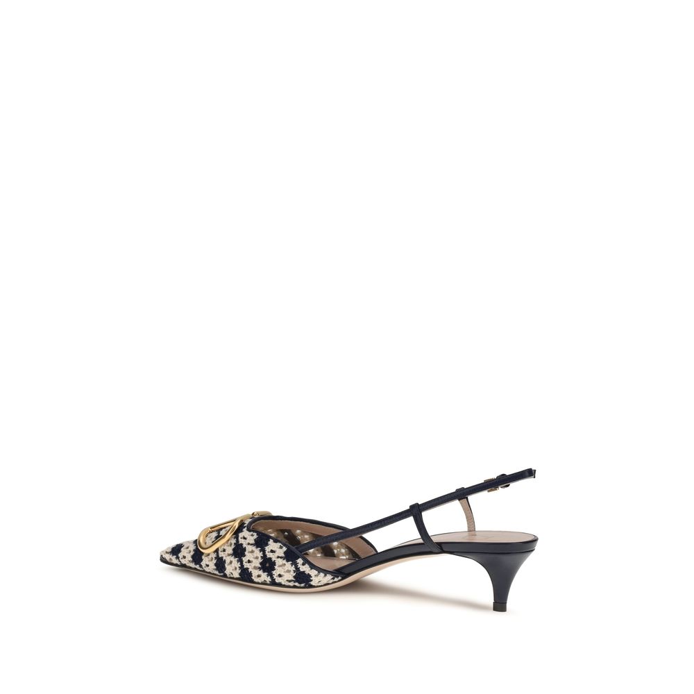 Escarpins Valentino Garavani en Chèvre Multicolore à Talon Moyen