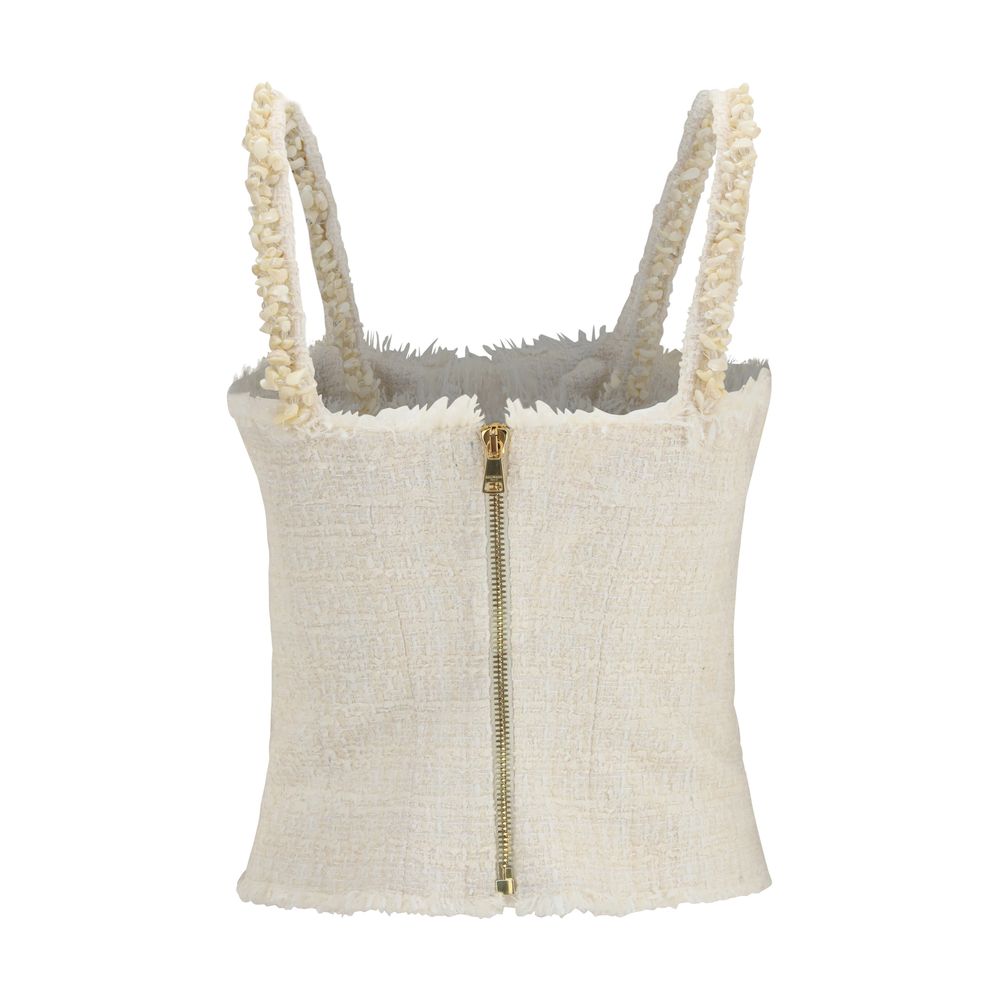 Balmain Beige Polyesterbluse