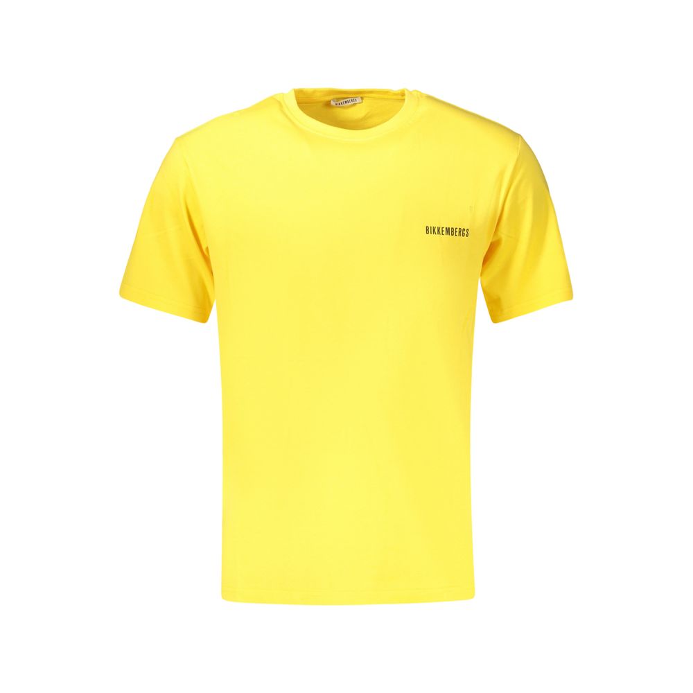 T-shirt en coton jaune pour homme Bikkembergs