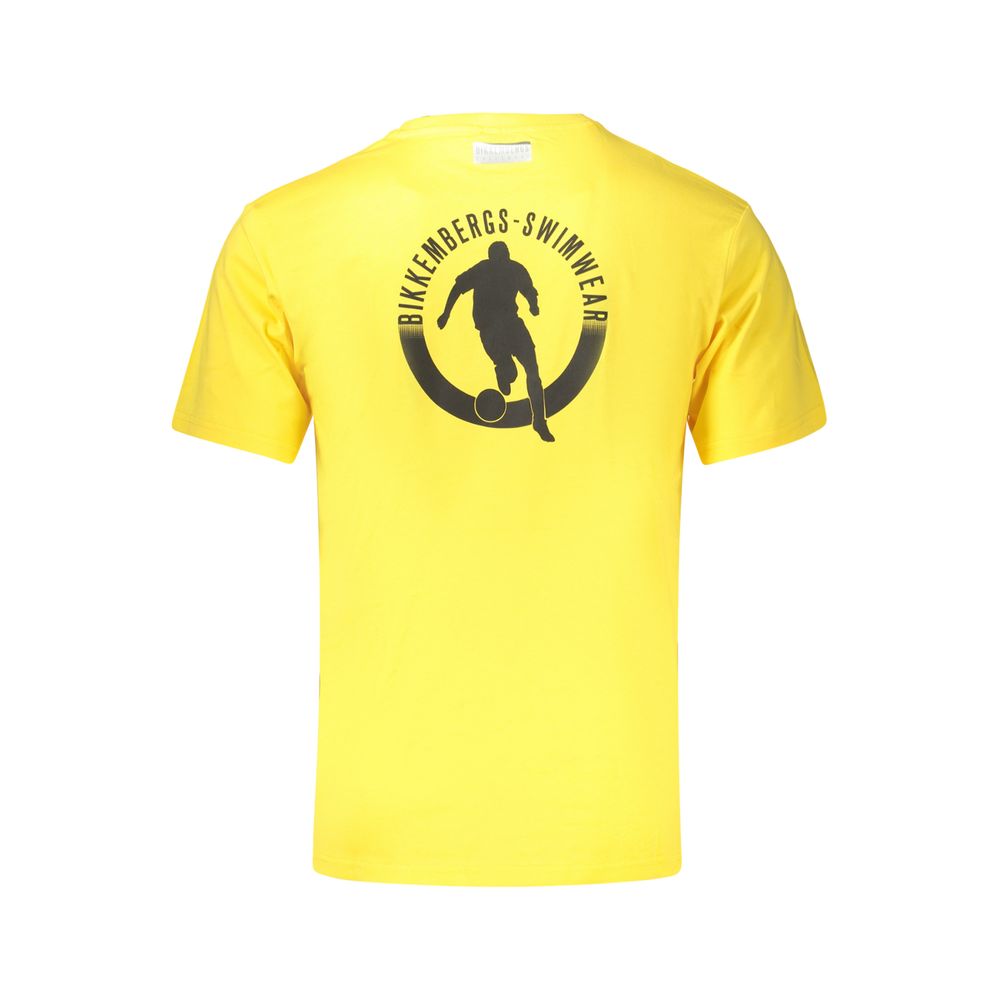 T-shirt en coton jaune pour homme Bikkembergs