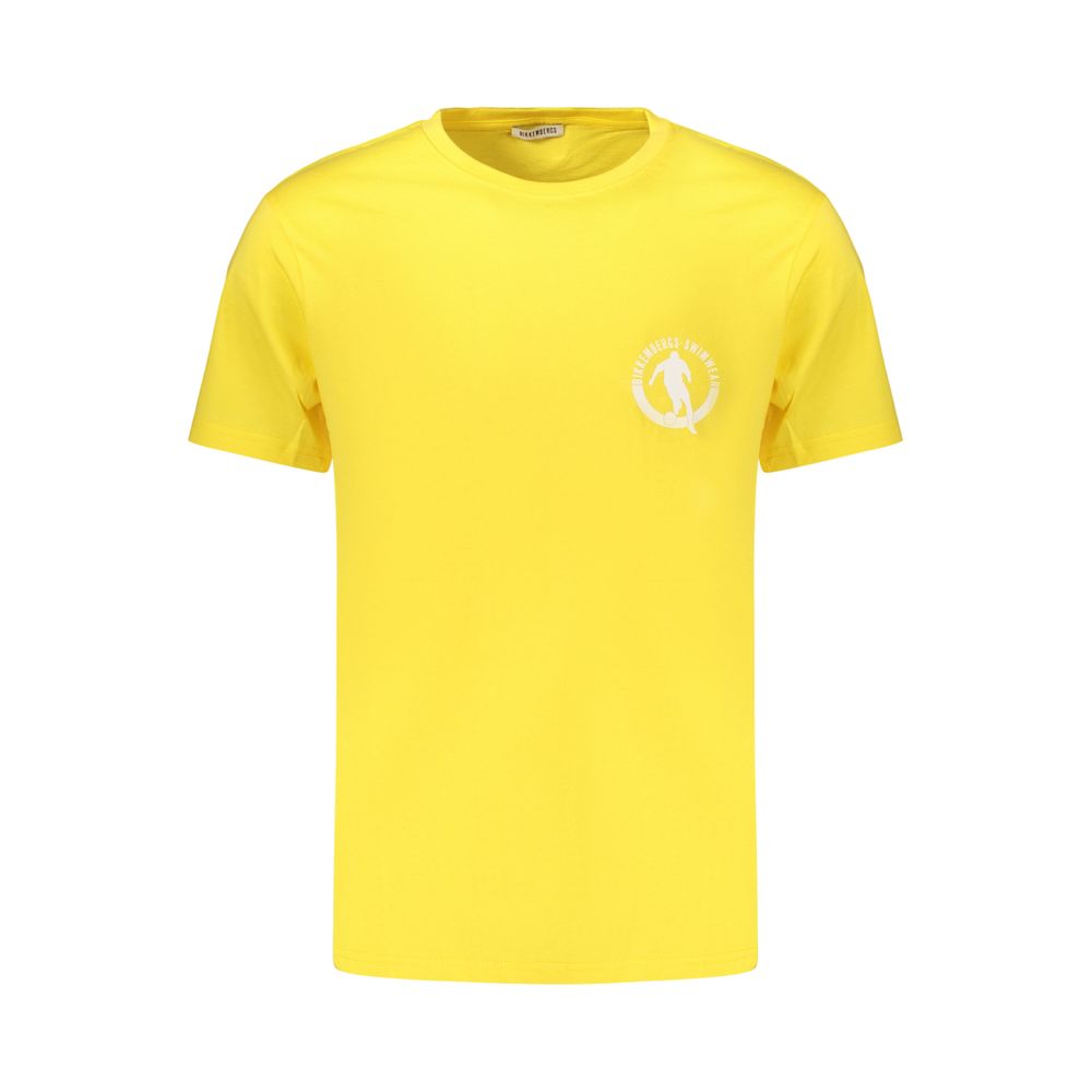 T-shirt en coton jaune pour homme Bikkembergs