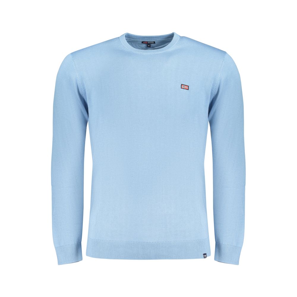 Norwegen 1963 Blauer Herrenpullover aus Baumwolle
