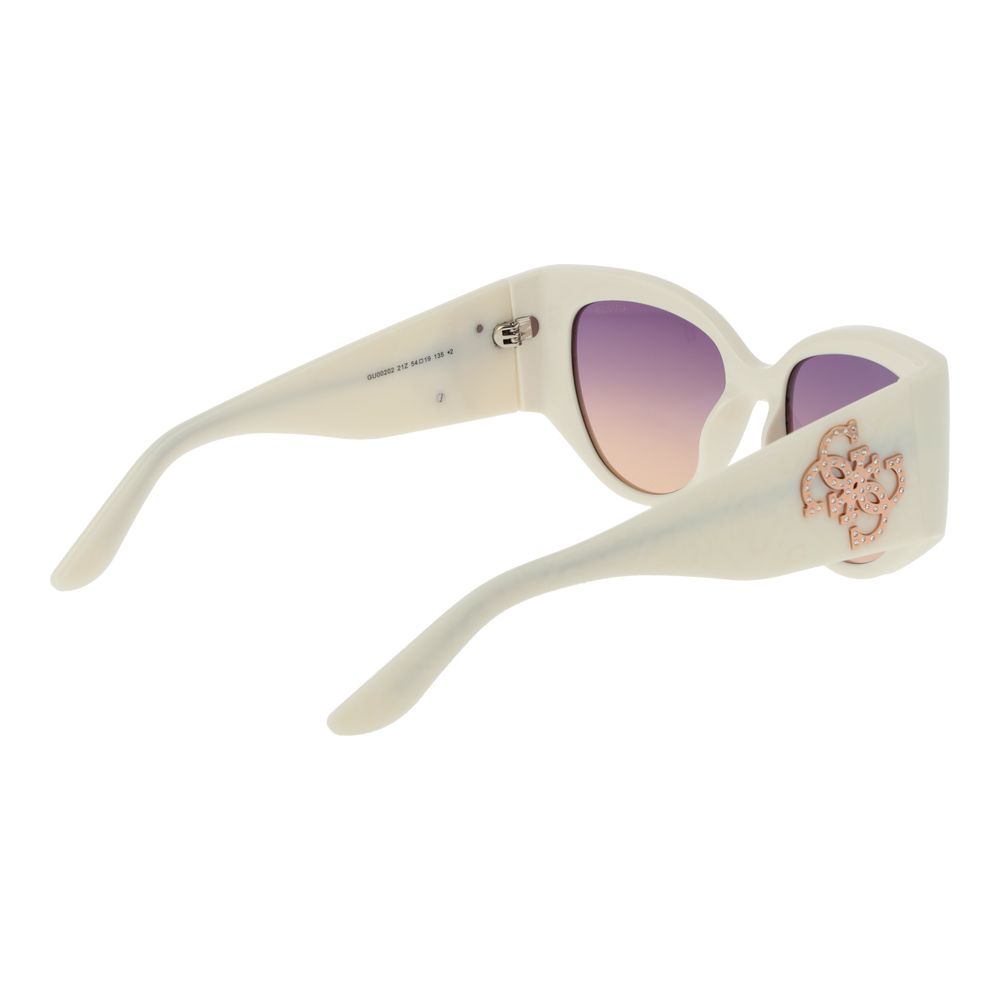 Lunettes de soleil Guess en plastique blanc