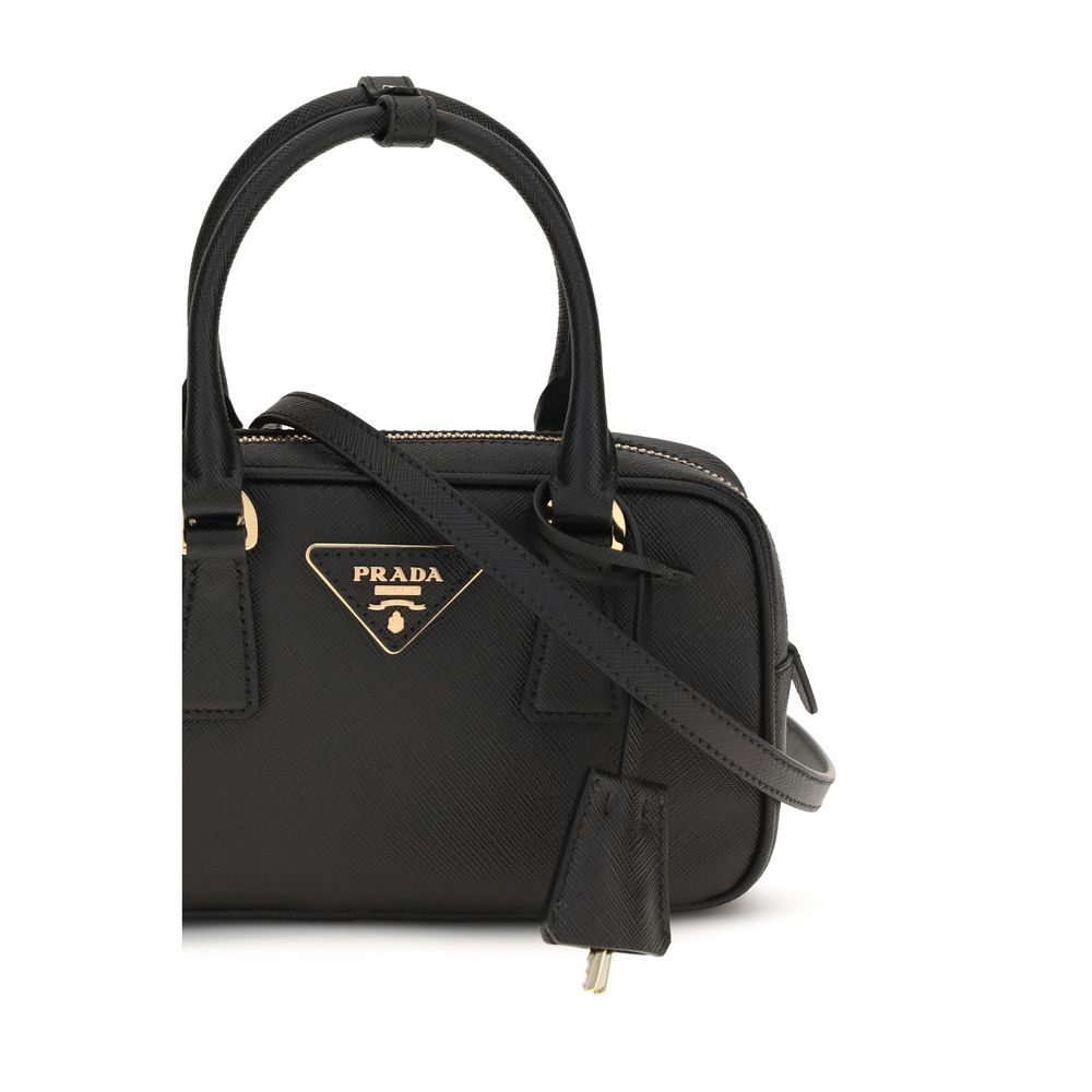 Prada Handtasche aus schwarzem Kalbsleder Bos Taurus