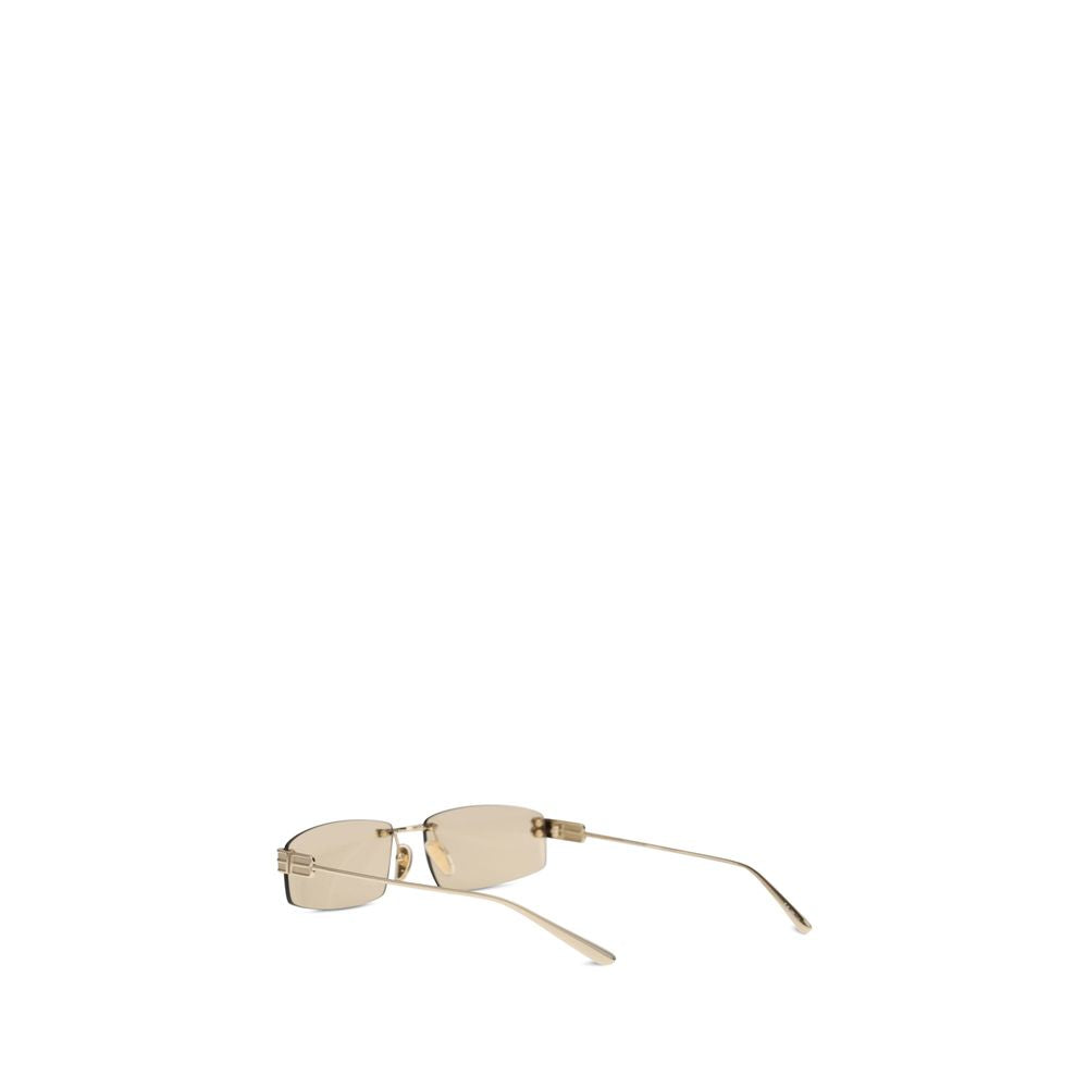 Balenciaga Sonnenbrille aus Metall, Beige