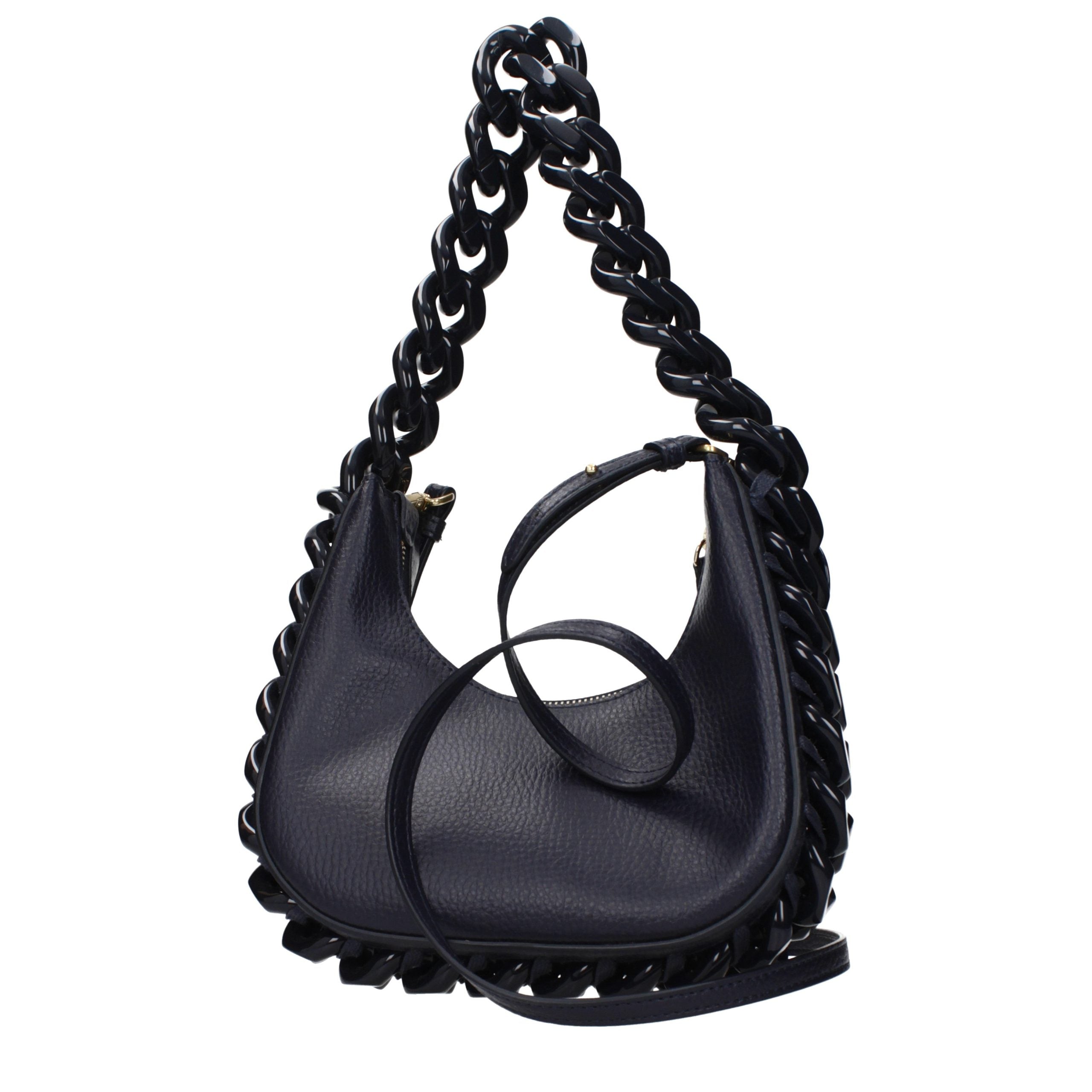 Stella McCartney Blaue Leder-Schultertasche