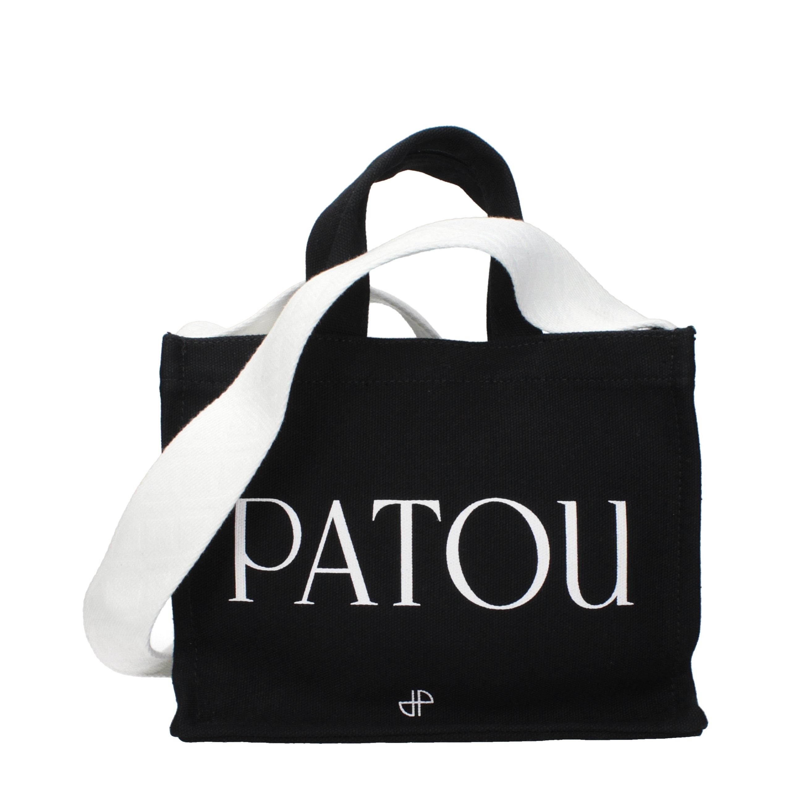 Patou Handtasche aus schwarzer Baumwolle