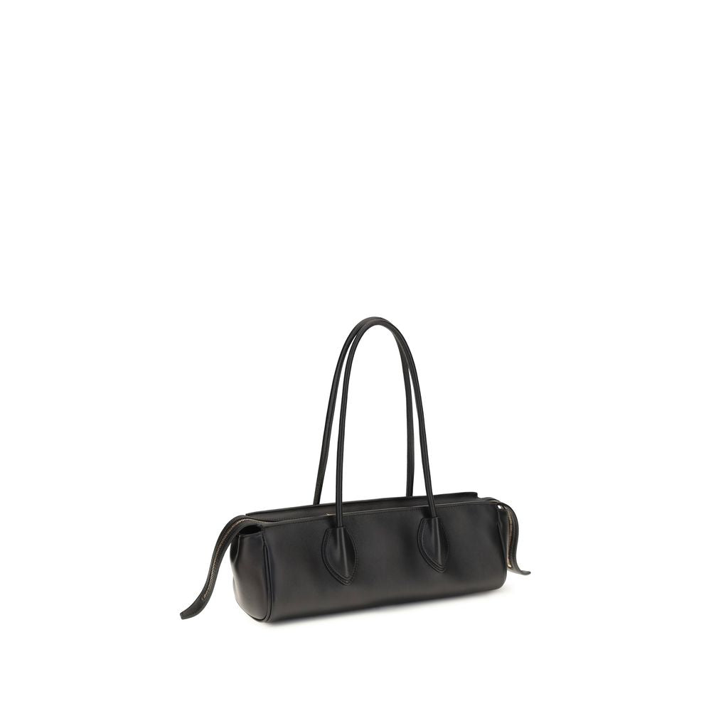 Khaite schwarze Lammfell-Schultertasche (Ovis Aries Aries)