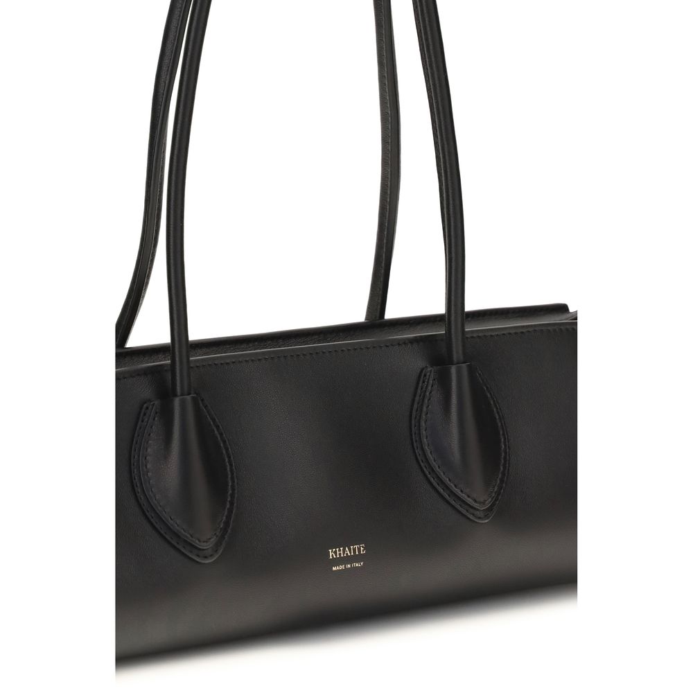 Khaite schwarze Lammfell-Schultertasche (Ovis Aries Aries)