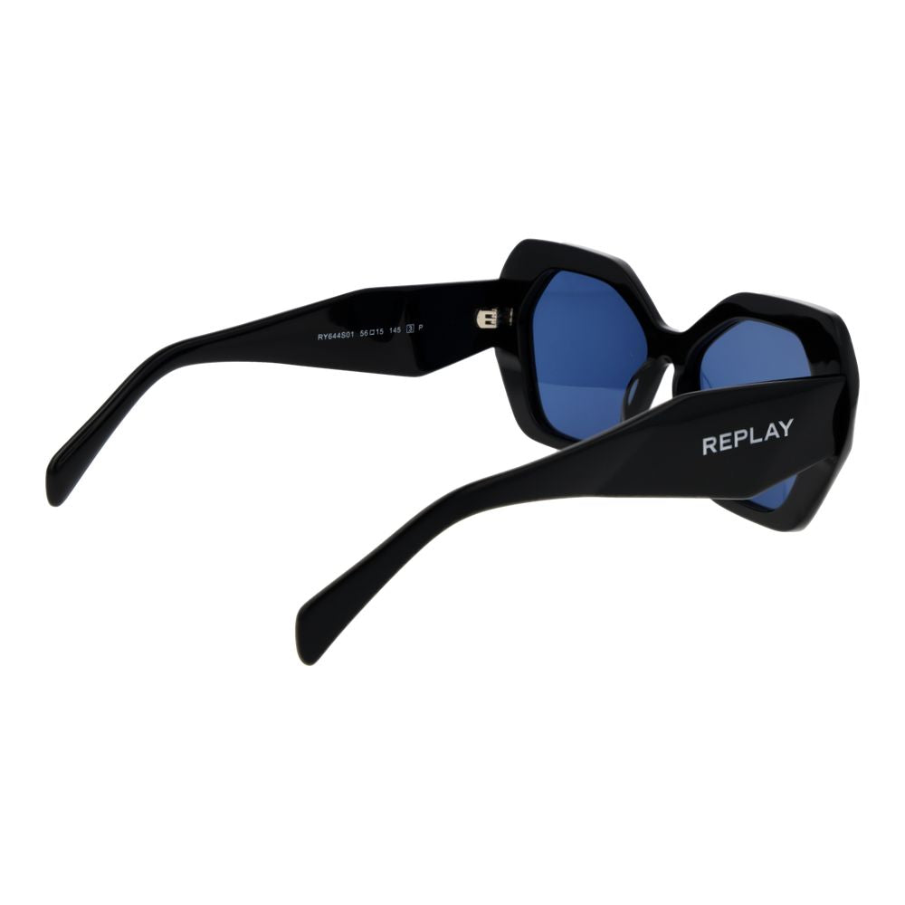 Replay Sonnenbrille aus schwarzem Acetat