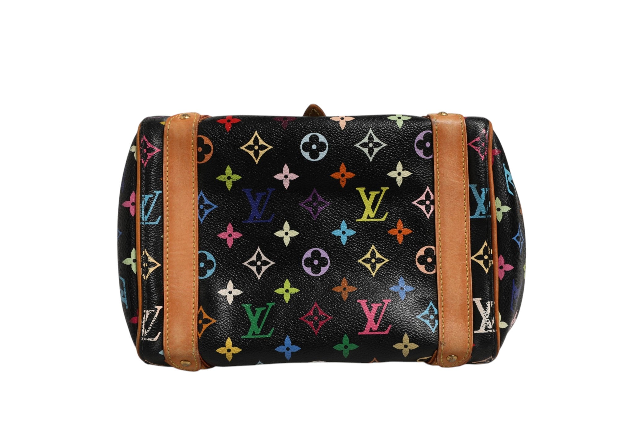 Louis Vuitton Schwarze Monogram Multicolor Canvas Priscilla Handtasche