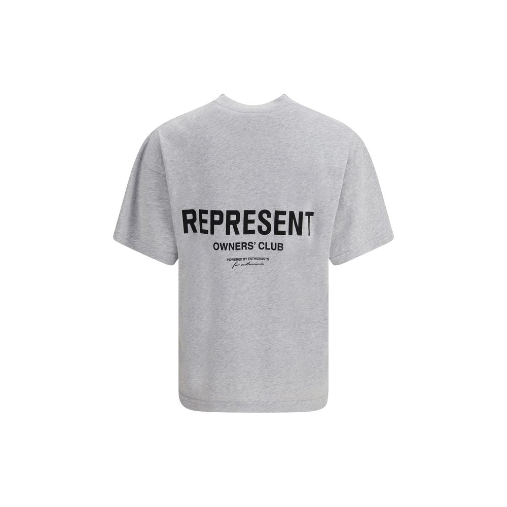 Stellen Sie sich das graue Baumwoll-T-Shirt vor