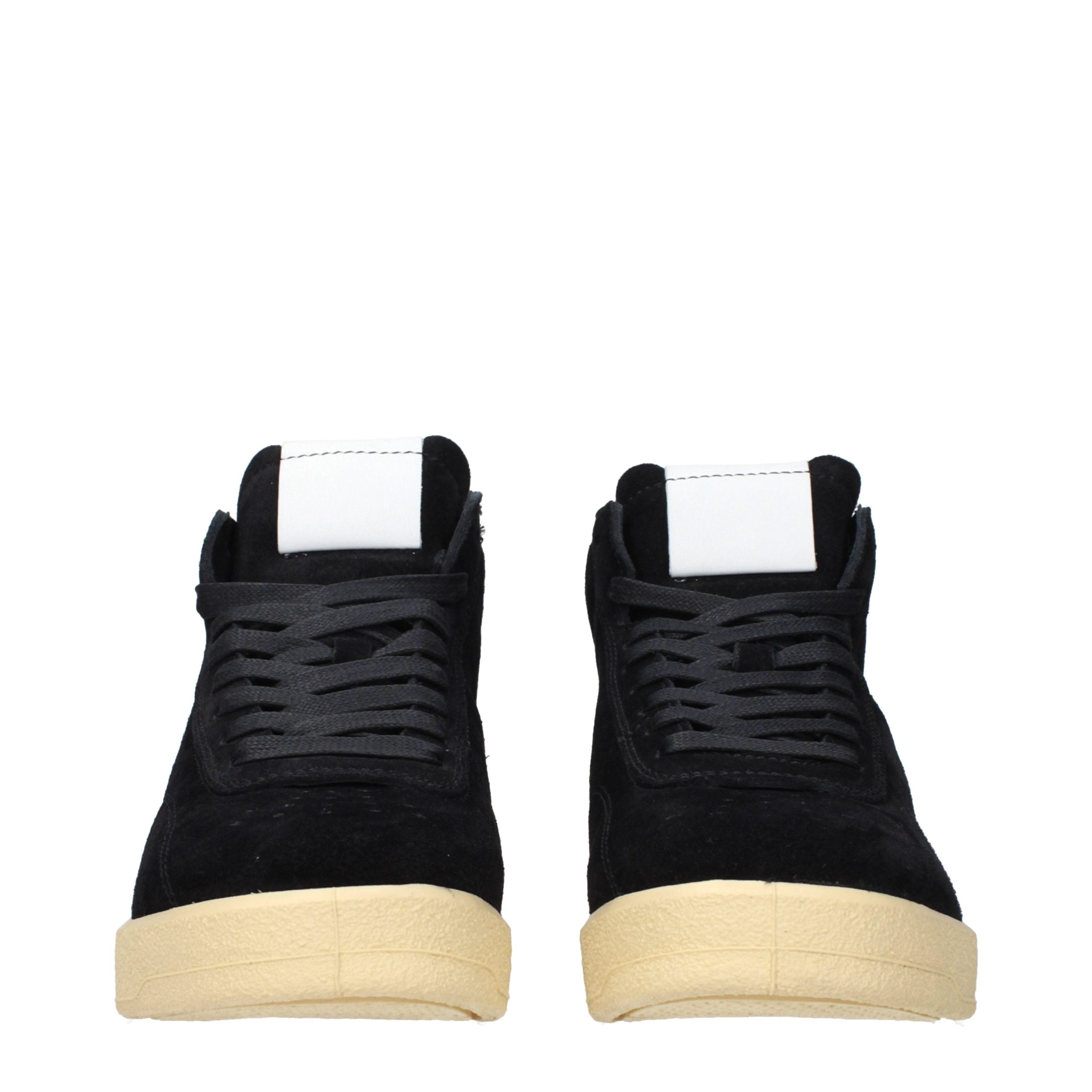 Jil Sander Schwarze High-Top-Sneaker aus Leder