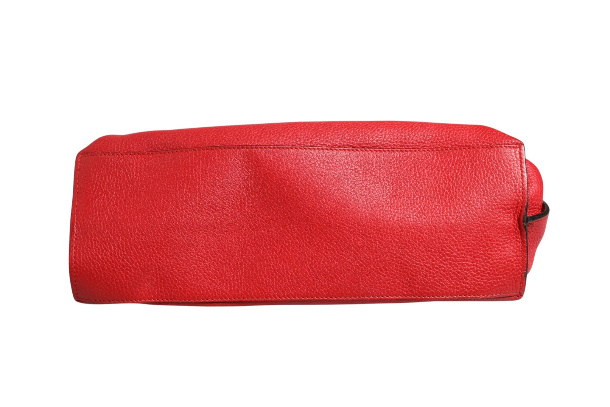 Sac cabas à bandoulière en cuir rouge et bambou Gucci Daily