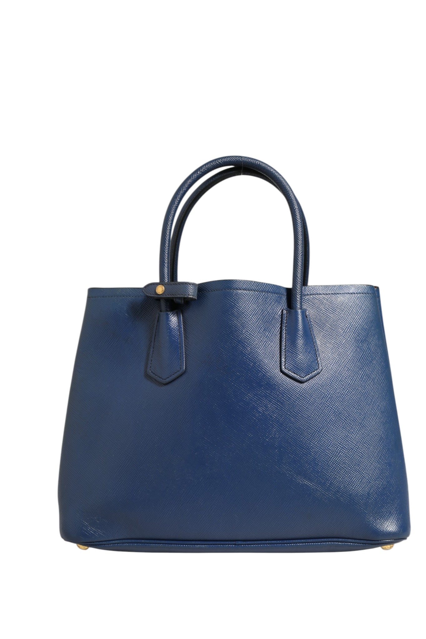 Sac 2 voies Prada en cuir Saffiano bleu