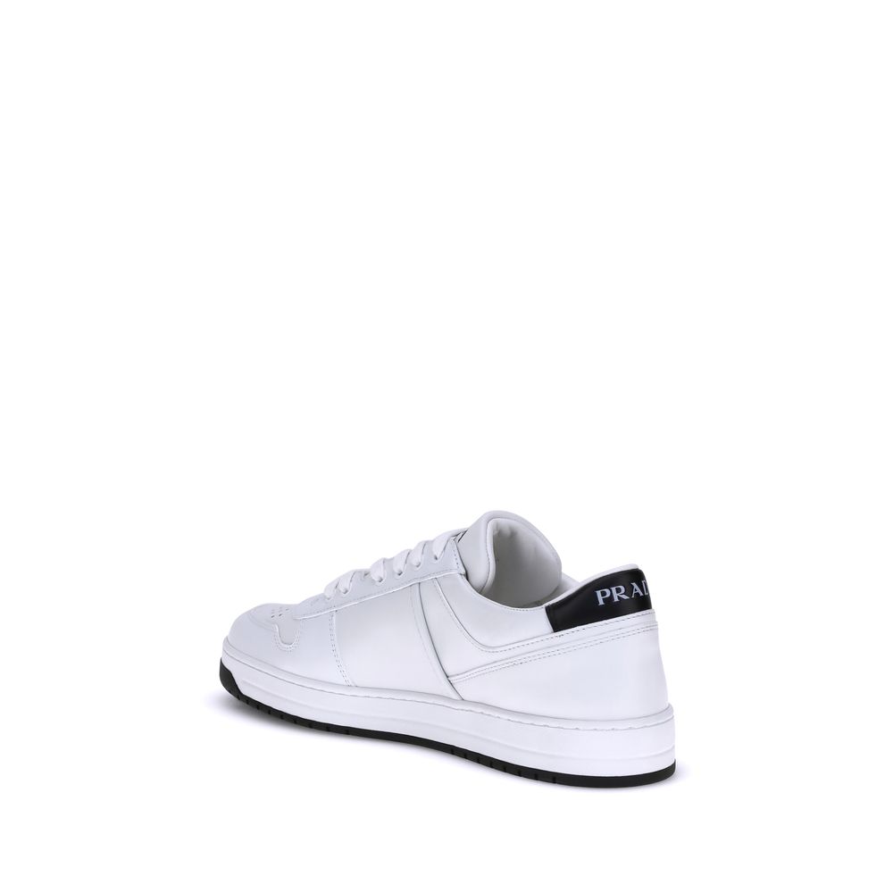 Prada Weiße Kalbsleder Bos Taurus Low Top Sneakers