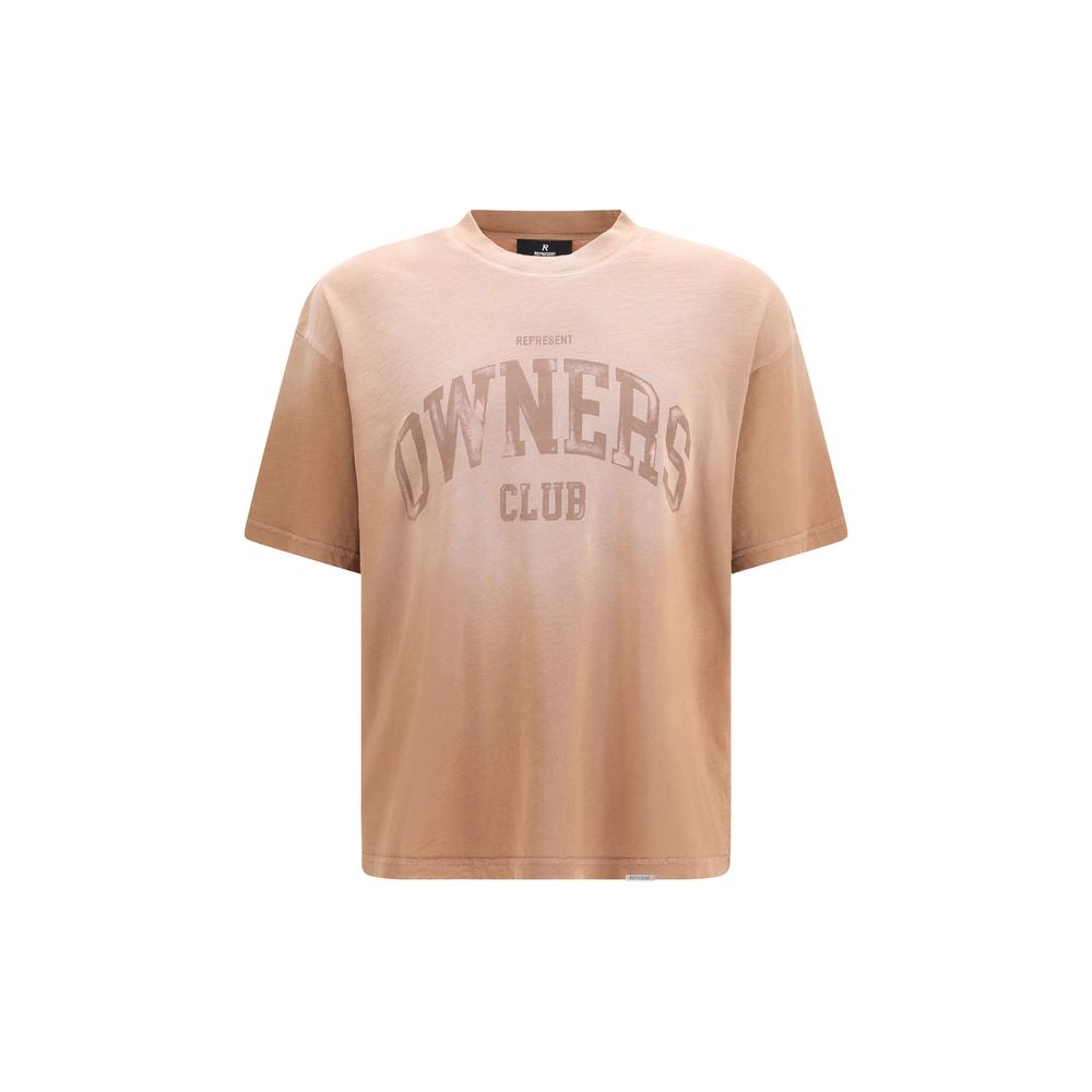 Braunes Baumwoll-T-Shirt darstellen